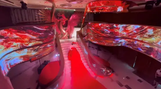 This is one 2m W x 1m Led screen for the house owner to play video games.